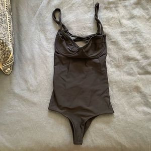 Tori Praver Black Bathing Suit